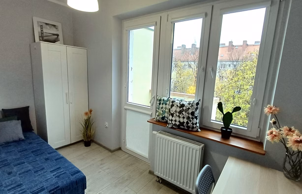 Pokój jednoosobowy nr 4, BALKON, Wrocław-1
