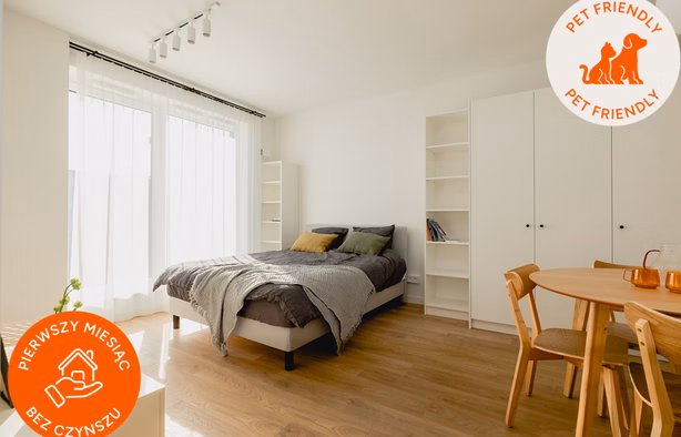 Duże studio z balkonem| Top lokalizacja| Internet w cenie, Warszawa-1