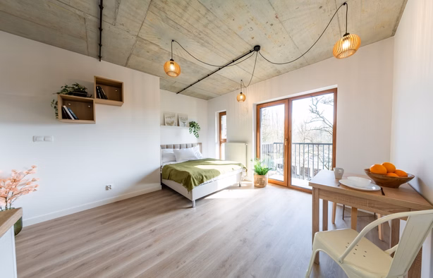 Comfortable studio apartment with a balcony, Szczecin-1