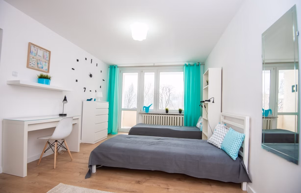 Comfortable double room with balcony Żoliborz Warsaw, Warszawa-1