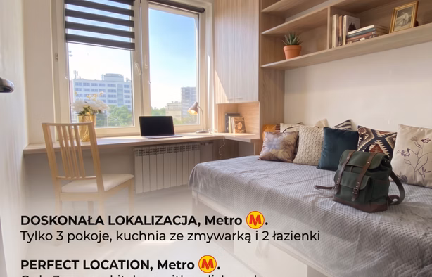 Przytulny pokój w 3pokojowym mieszkaniu na Mokotowie, Warszawa-1