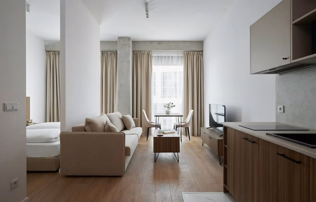 Studio z wydzieloną częścią sypialnianą| Gotowe do wprowadzenia, Wrocław-1