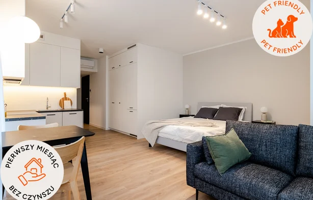 Studio | 35.02 m2 | Duży Balkon | Internet w cenie | Miesiąc gratis, Warszawa-1