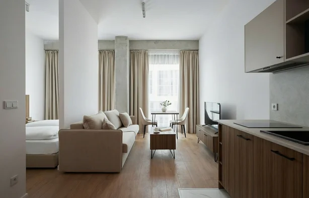 Studio z wydzieloną częścią sypialnianą| Gotowe do wprowadzenia, Wrocław-1