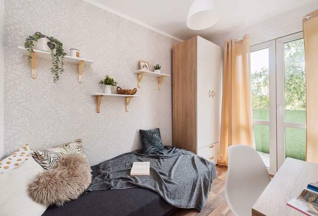 Przytulny pokój 1-osobowy nr 1 z balkonem, ul. Zielińska