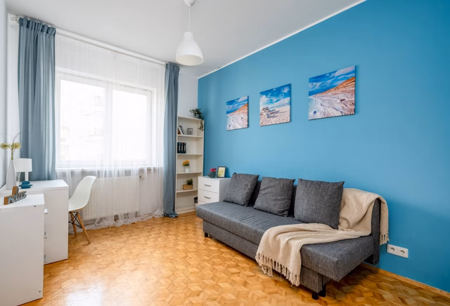 A large, comfortable room right next to the Vistula university