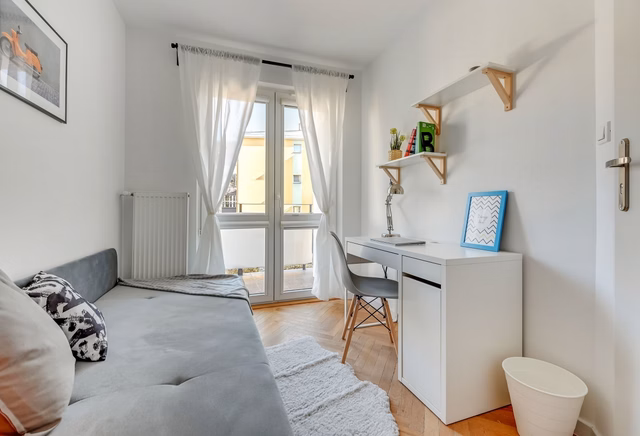 Pokój jednoosobowy z balkonem - Grunwaldzka 116, Gdańsk Wrzeszcz