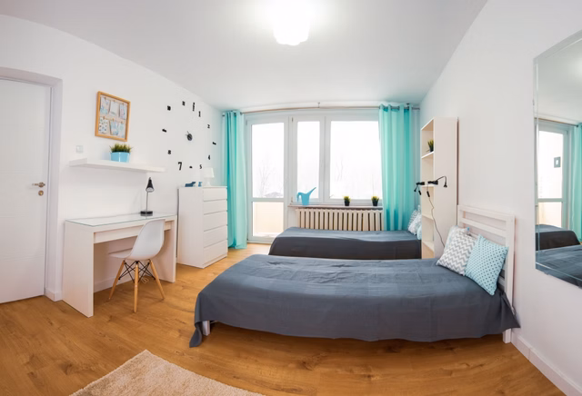 Duży 2osobowy pokój z balkonem Żoliborz