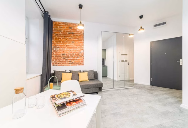 Beautiful studio apartment, Przybyszewskiego 9 / Krucza Street