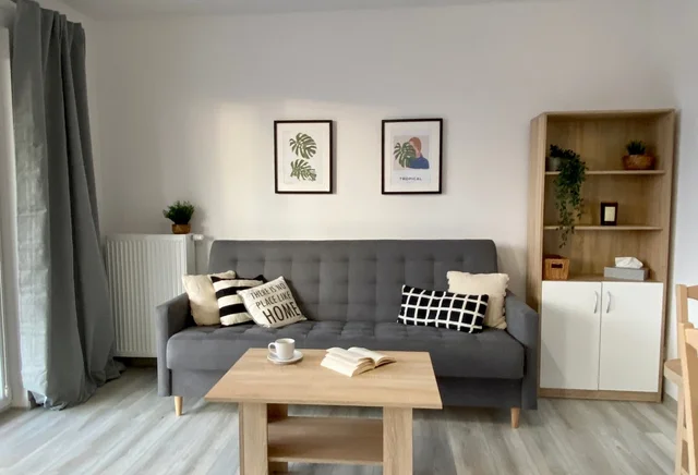 Two-room apartment with a large balcony.