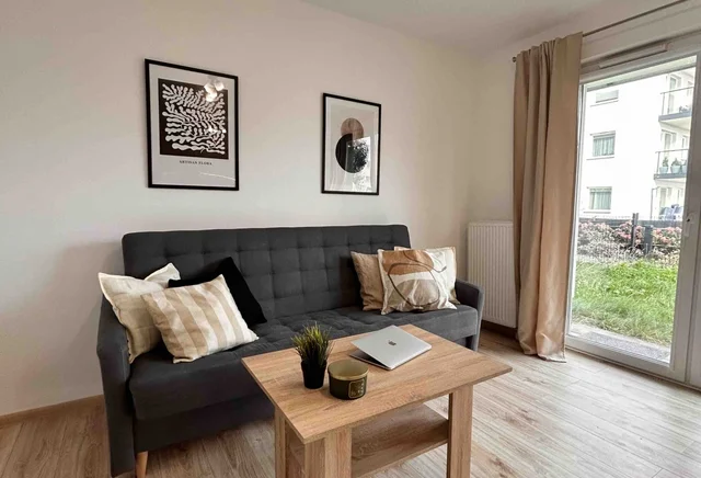A cozy studio with a garden in the quiet Jasień district 
