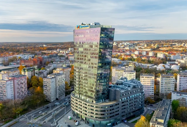 Stylowa kawalerka z balkonem w Hanza Tower!