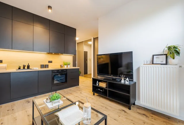 Modern apartment with a large balcony in a quiet neighborhood, Sąsiedzka 4 Street